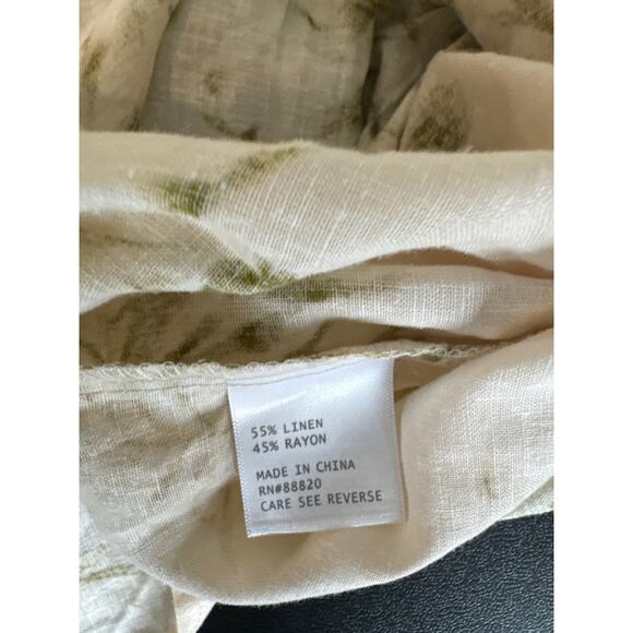 Panama Jack Skirt Women's Size XL Tan Pineapple Linen Blend Wrap Midi Skirt New - Picture 4 of 4